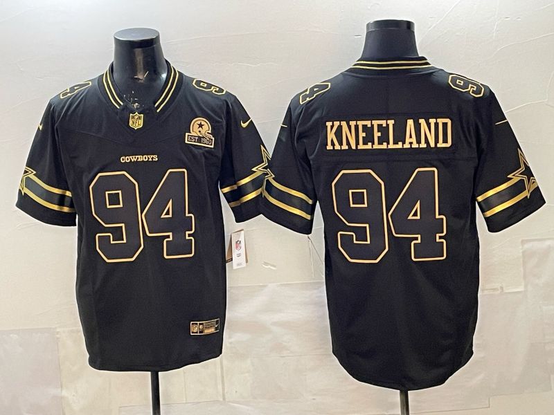 Men 2026 Dallas Cowboys #94 Kneeland Black gold 6th generation Nike Limited NFL Jersey style 04->dallas cowboys->NFL Jersey